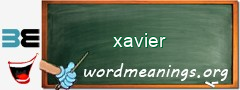WordMeaning blackboard for xavier